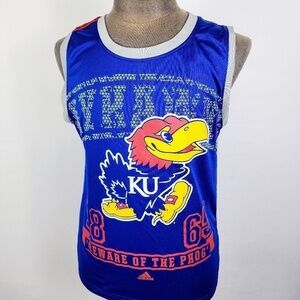 Adidas Kansas Jayhawks Tank Top Mens Size L Jersey Climalite Beware of the Phog
